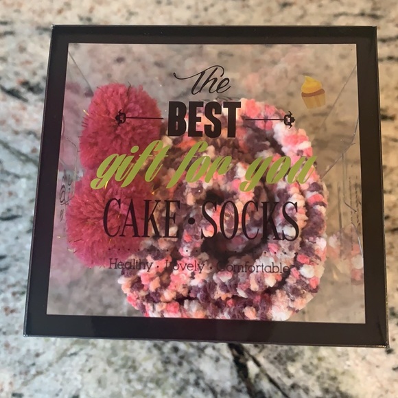 Pink and purple cozy and cute Cake Socks NWT - Picture 2 of 2